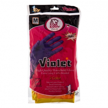 دستکش ساق بلند سایز متوسط ویولت