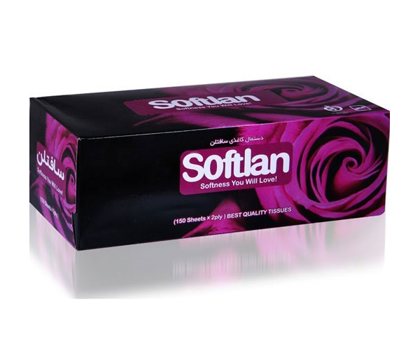 دستمال جعبه ای 300 برگ سافتلن