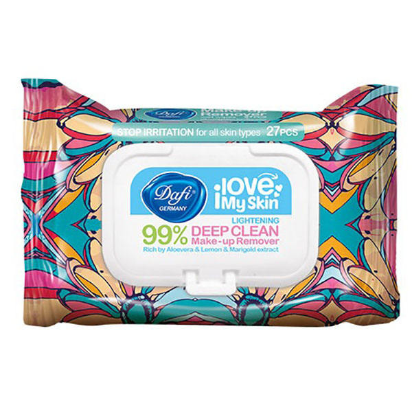 دستمال مرطوب پاک کننده آرایش دافی بسته 27 عددی