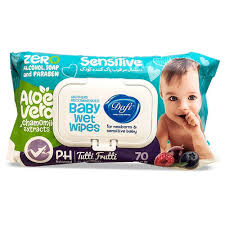 دستمال مرطوب کودک دافی مخصوص پوست های حساس