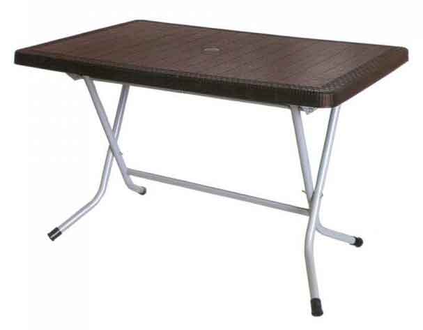 میز 6 نفره پایه فلزی تاشو کد 521 در ابعاد 75×80×120